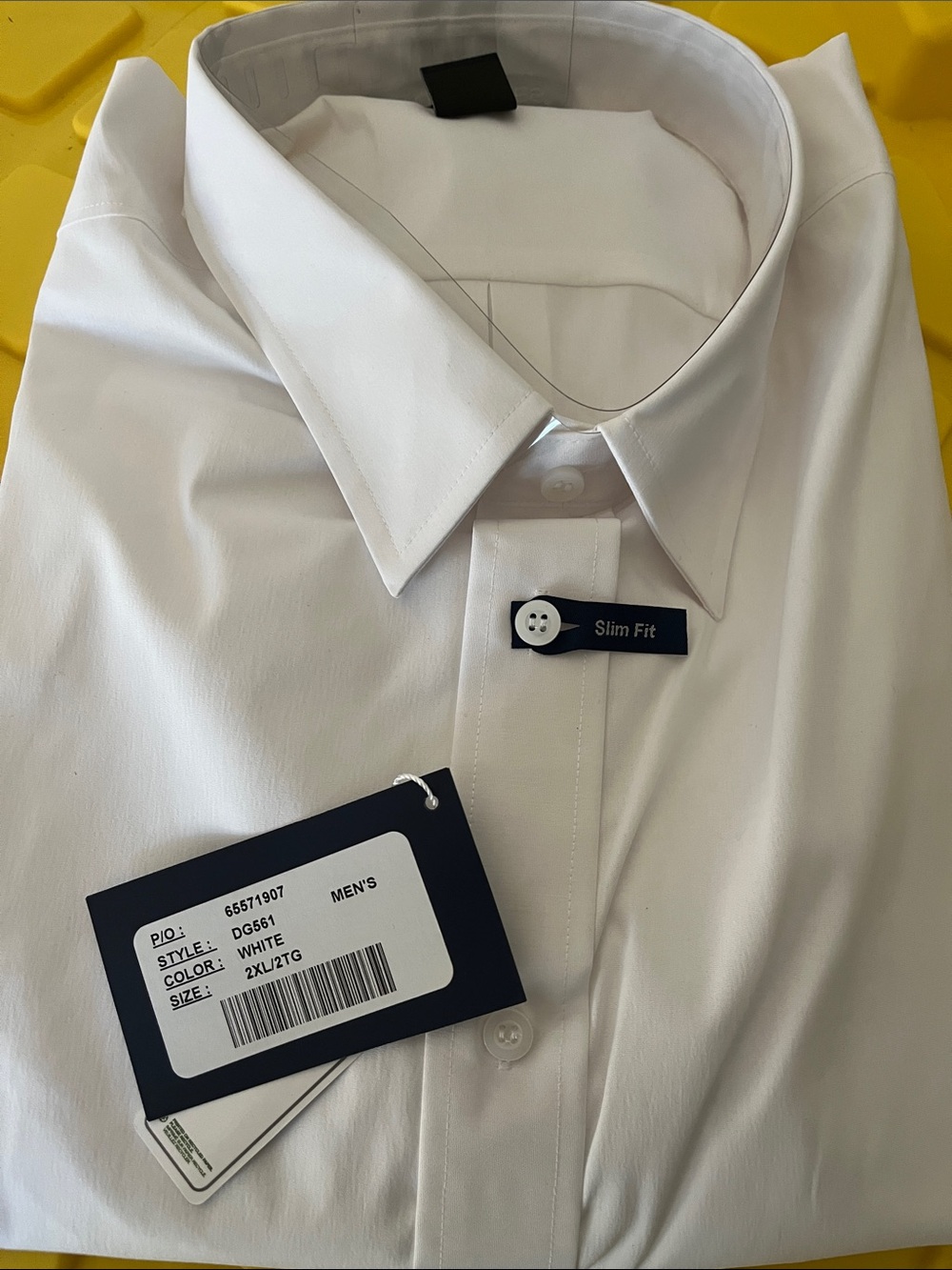 Slim Fit Men’s White Dress Shirt